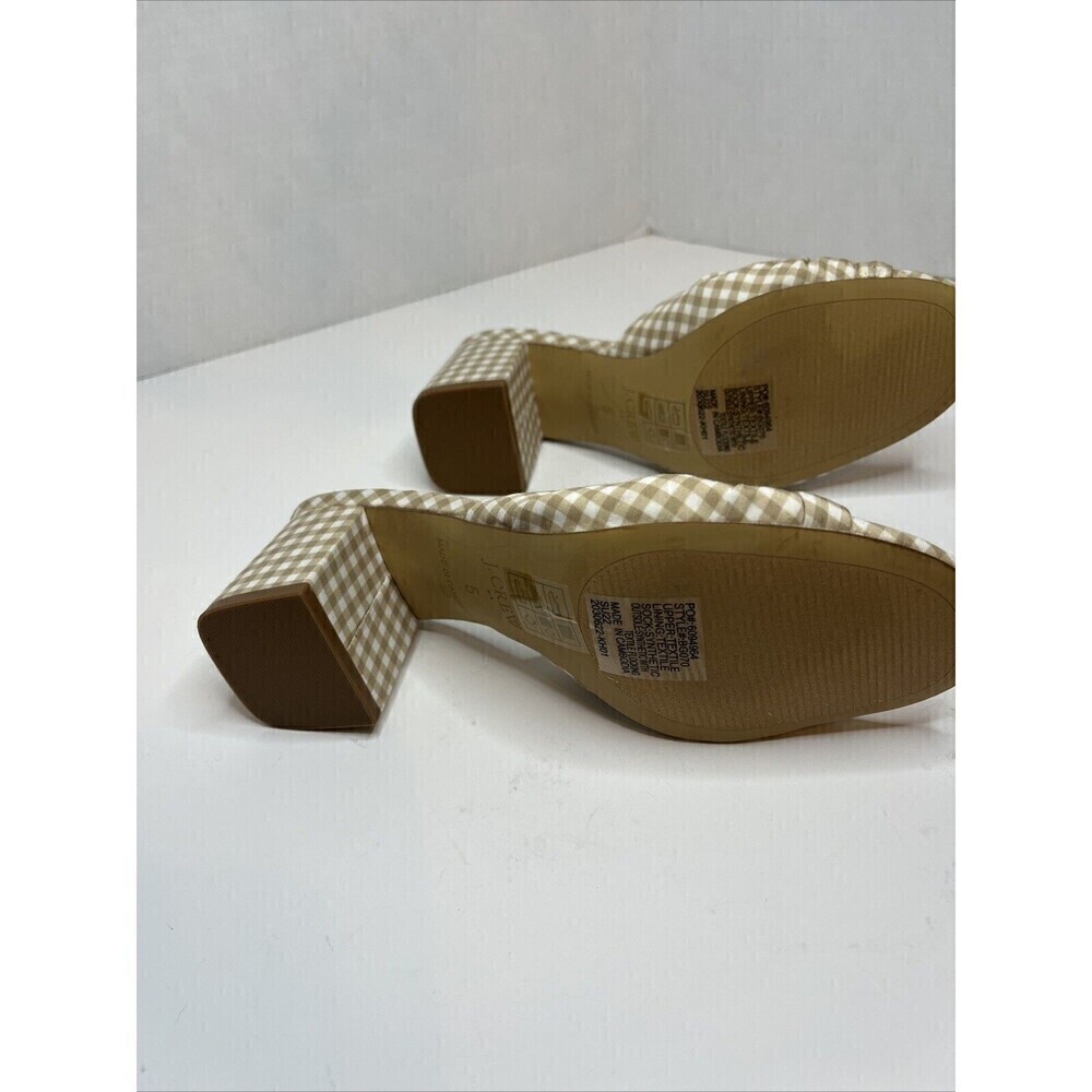 J. Crew Kids Checkered Sandals - Beige and White - Picture 5 of 7